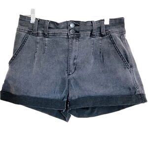 KANCAN Women’s Summer Faded Black Denim Shorts‎ Size (L)